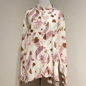 Bon Worth Women's Button-Down Long Sleeve Blouse